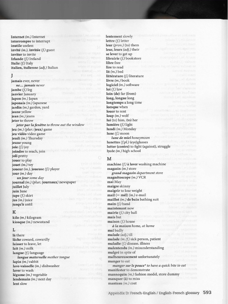 French English Glossary 7 | PDF