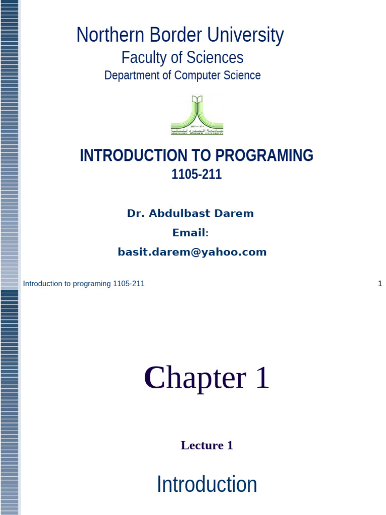 CH 1 Lect 1 | PDF