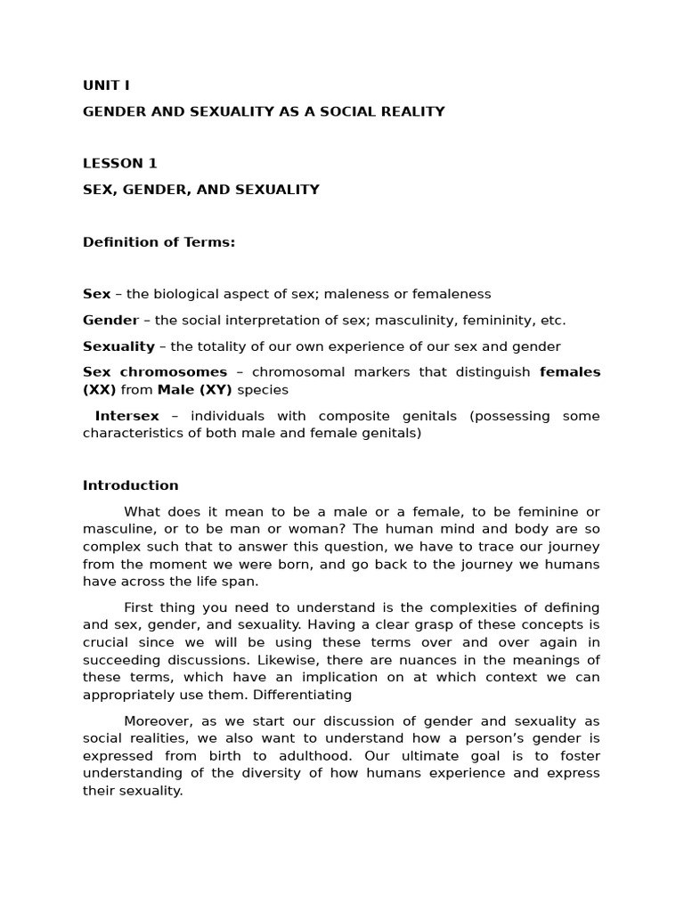 Understanding Gender and Sexuality | PDF | Gender Studies | Gender