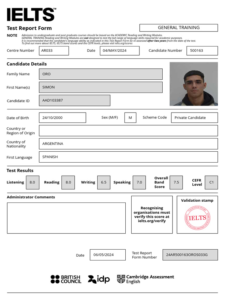 IELTSTest Report | PDF