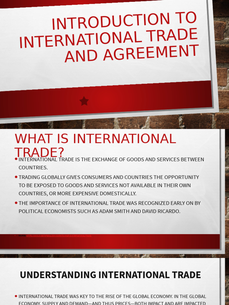 International Trade Chapter 1 | PDF