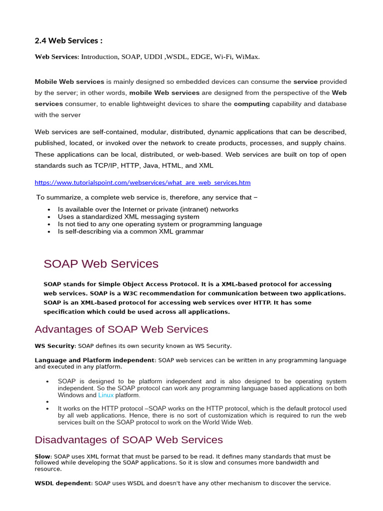 2.4 Web Services | PDF