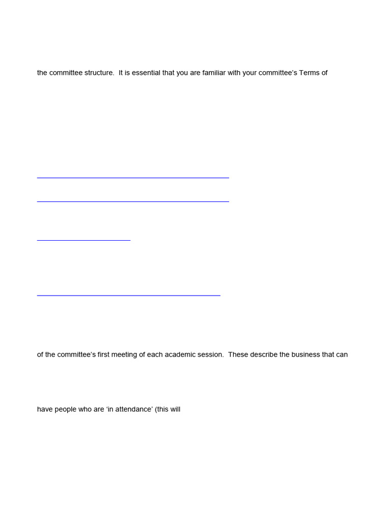 Role of Committee Chair | PDF