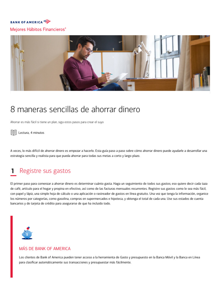 Cómo Comenzar A Ahorrar Dinero - 8 Consejos para Ahorrar Dinero | PDF ...