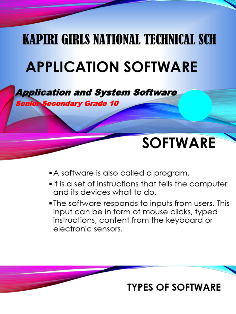 Application Software G10 | PDF