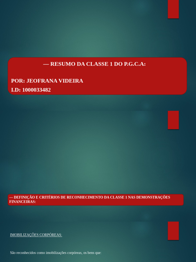 Resumo P.G.C.A Classe 1. | PDF