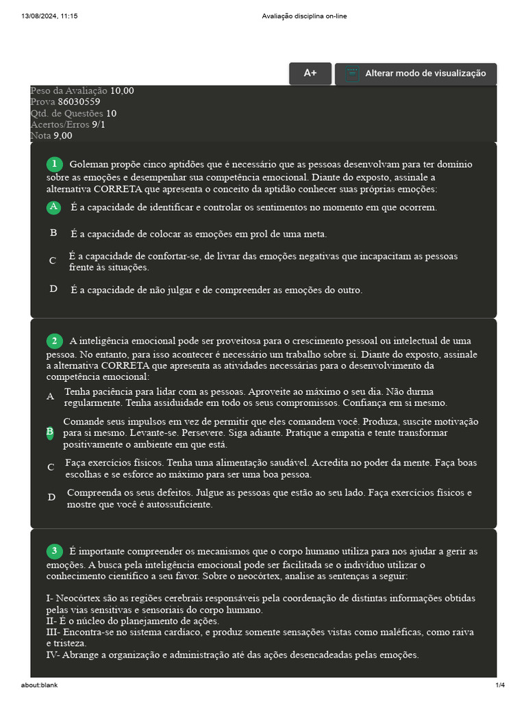 Estudo Transversal IV - Prova | PDF