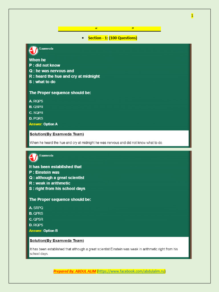 Examveda English Pdf