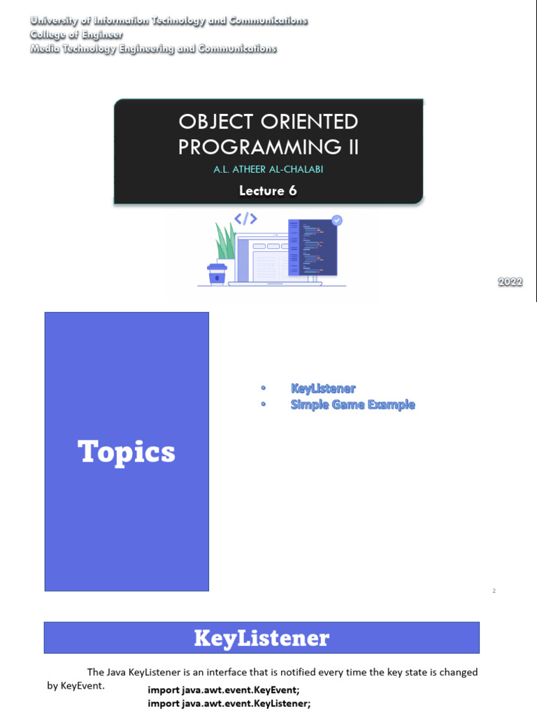 Object Oriented Programming Ii | PDF