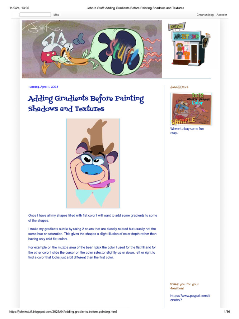 Adding Gradients Before Painting Shadows and Textures - Johnkstuff Blog ...