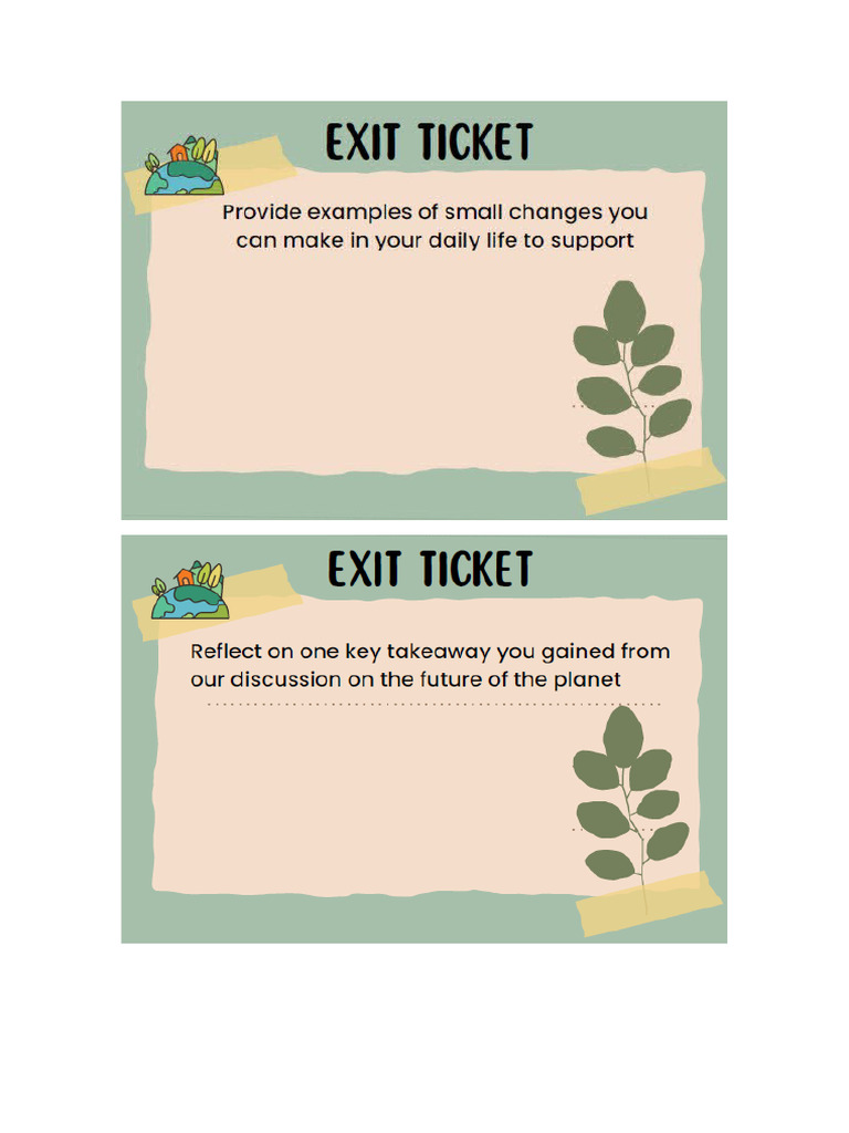 Exitticket Pdf