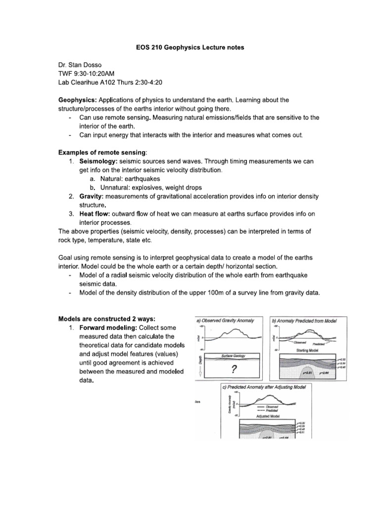 Eos 210 Lecture Notes Example 1 Pdf