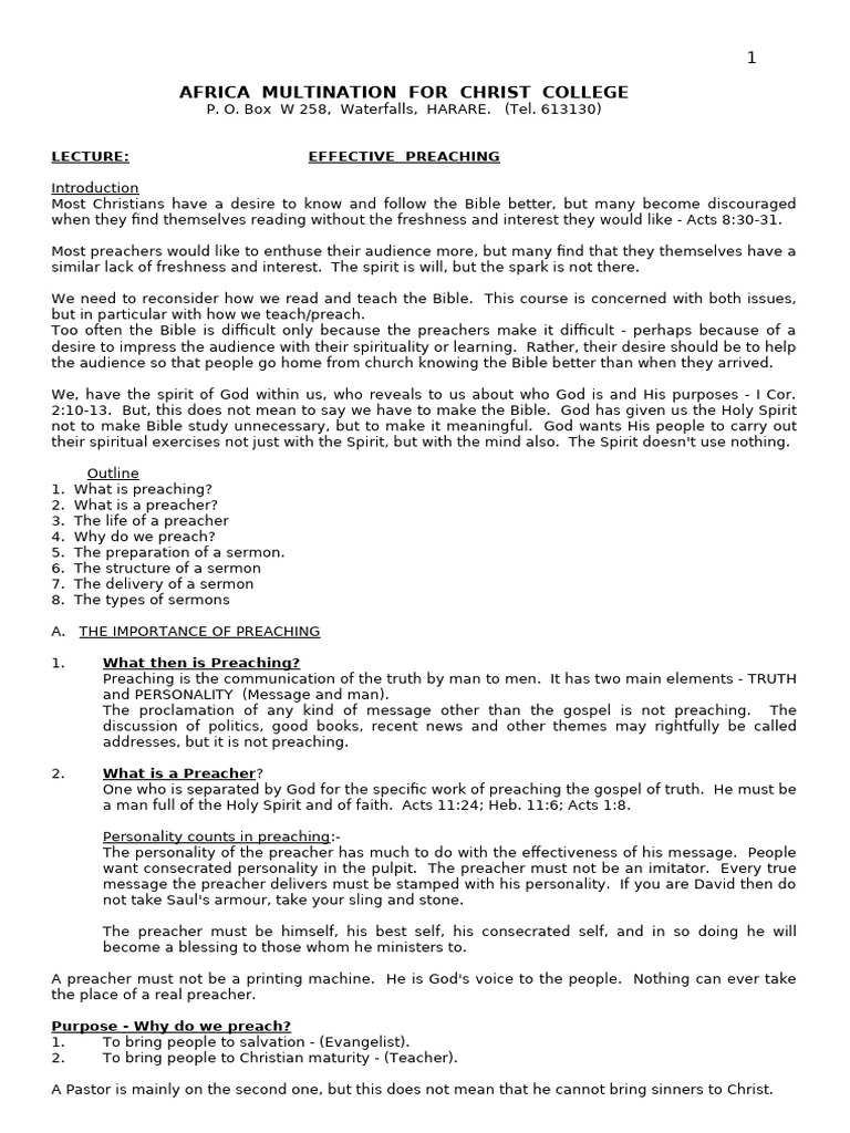 Effective Preaching | PDF