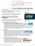 Current and Near-Term Greenhouse Gas Reduction Initiatives: Climate Change - U.S. Climate Policy