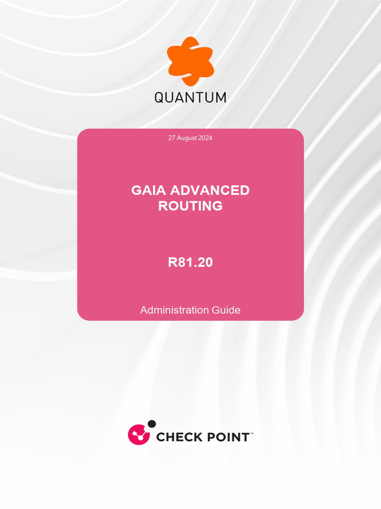 CP R81.20 Gaia Advanced Routing AdminGuide | PDF
