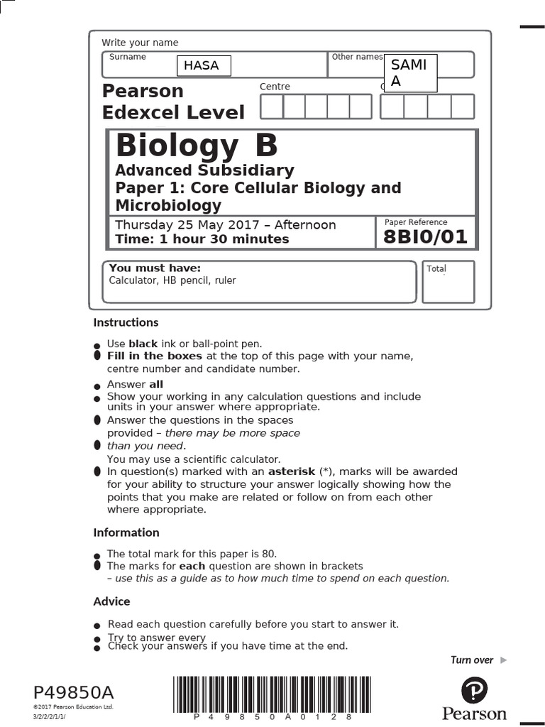 Biology Summer Task | PDF