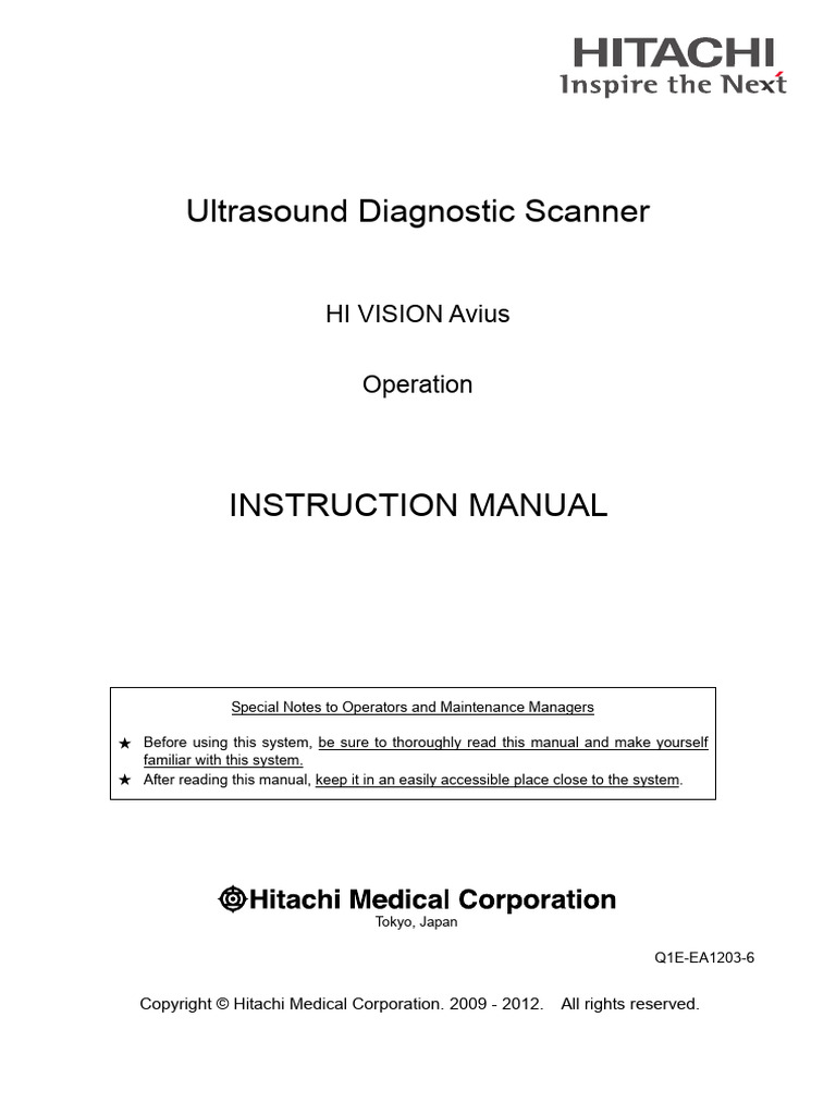 HI VISION Avius Operation | PDF