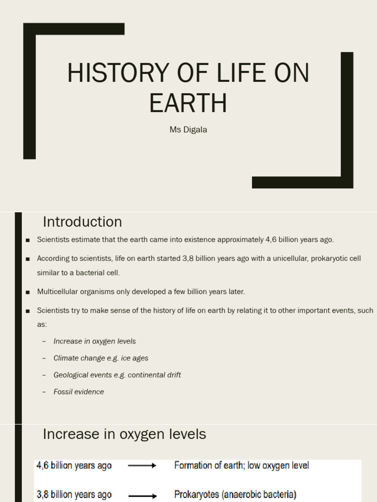 History Of Life On Earth Pdf