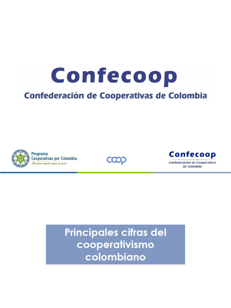 Cifras Clave del Cooperativismo en Colombia | PDF