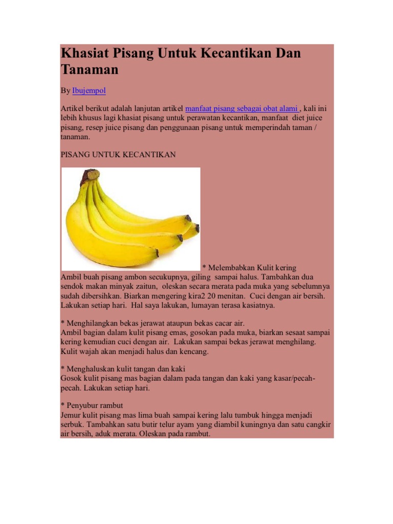 Khasiat Pisang Pdf