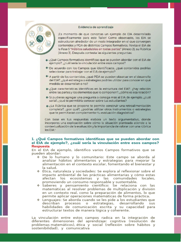 Evidencia de Aprendizaje Momento 2. Taller Diagnóstico MD 2024 - 2025 | PDF