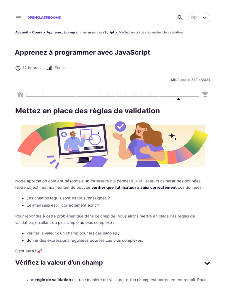 Validation de formulaires en JavaScript | PDF | Expression régulière ...