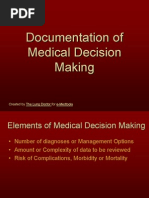 Documentation of Medical Decision Making