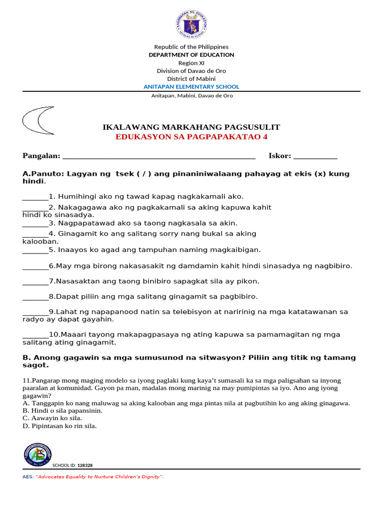 PT - Esp 4 - Q2 | PDF