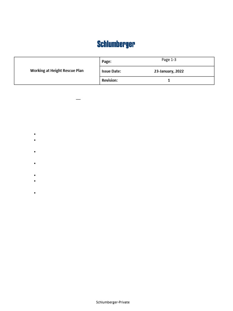 Working at Height Rescue Plan Guide | PDF | First Aid | Safety