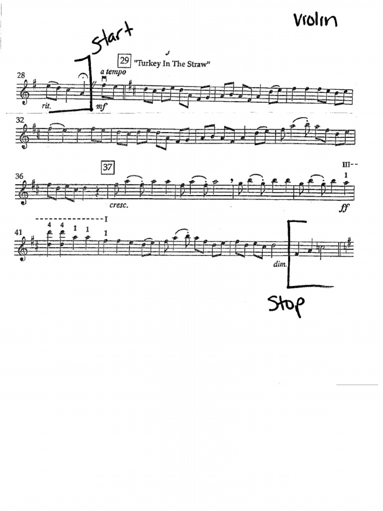 Violin Audition Orch 3 | PDF