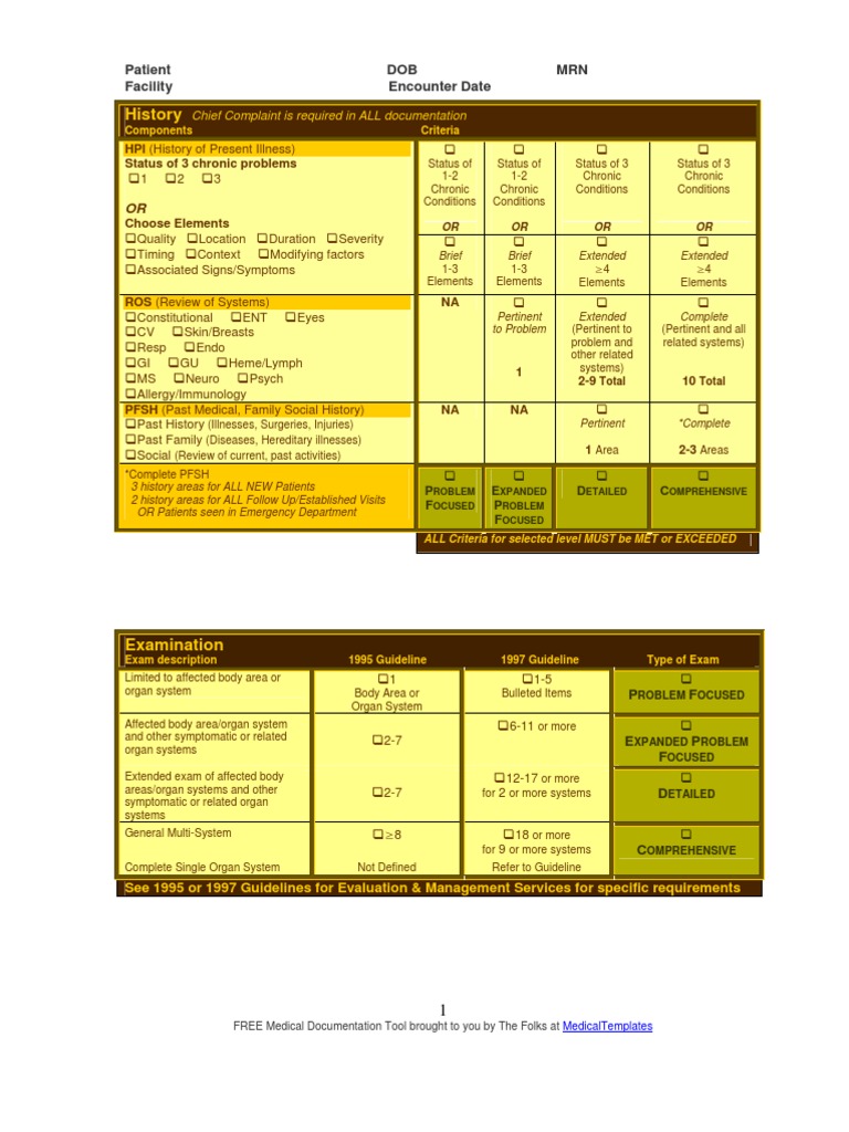 E&M Documentation Training Tool | PDF | Medical Diagnosis | Chronic ...