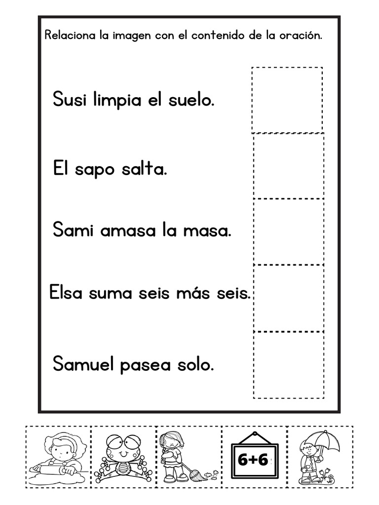 Oraciones letra s m l p | PDF