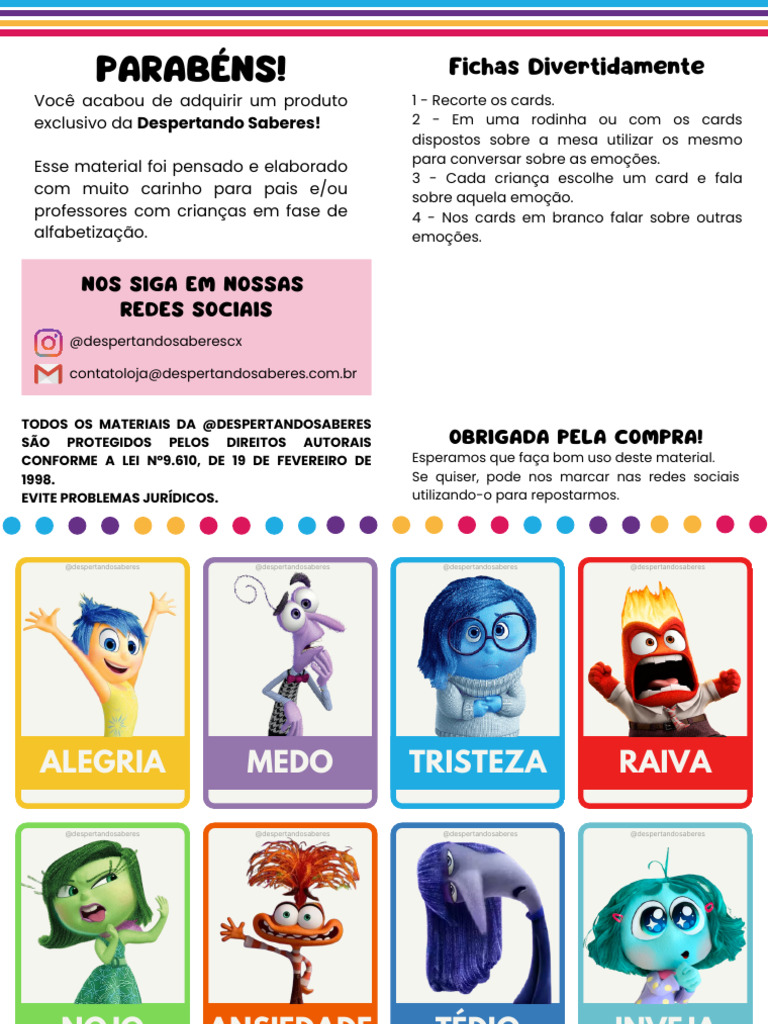 Fichas Divertidamente | PDF