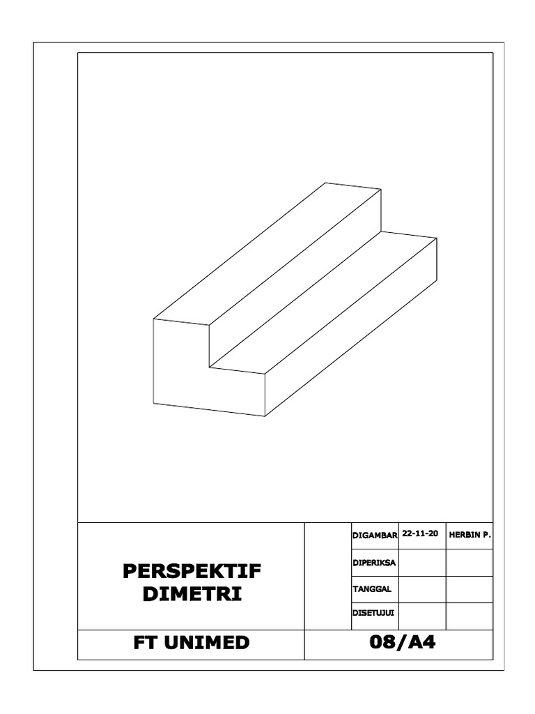 1.2.4 Dimetri Keempat Tugas 1 Autocad | PDF