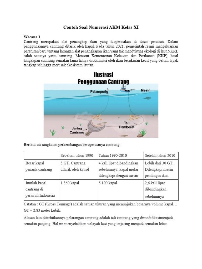 Soal Numerasi AKM Kelas 11 PDF