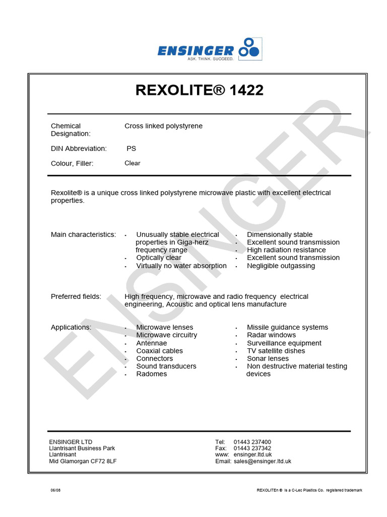 REXOLITE1422 | PDF