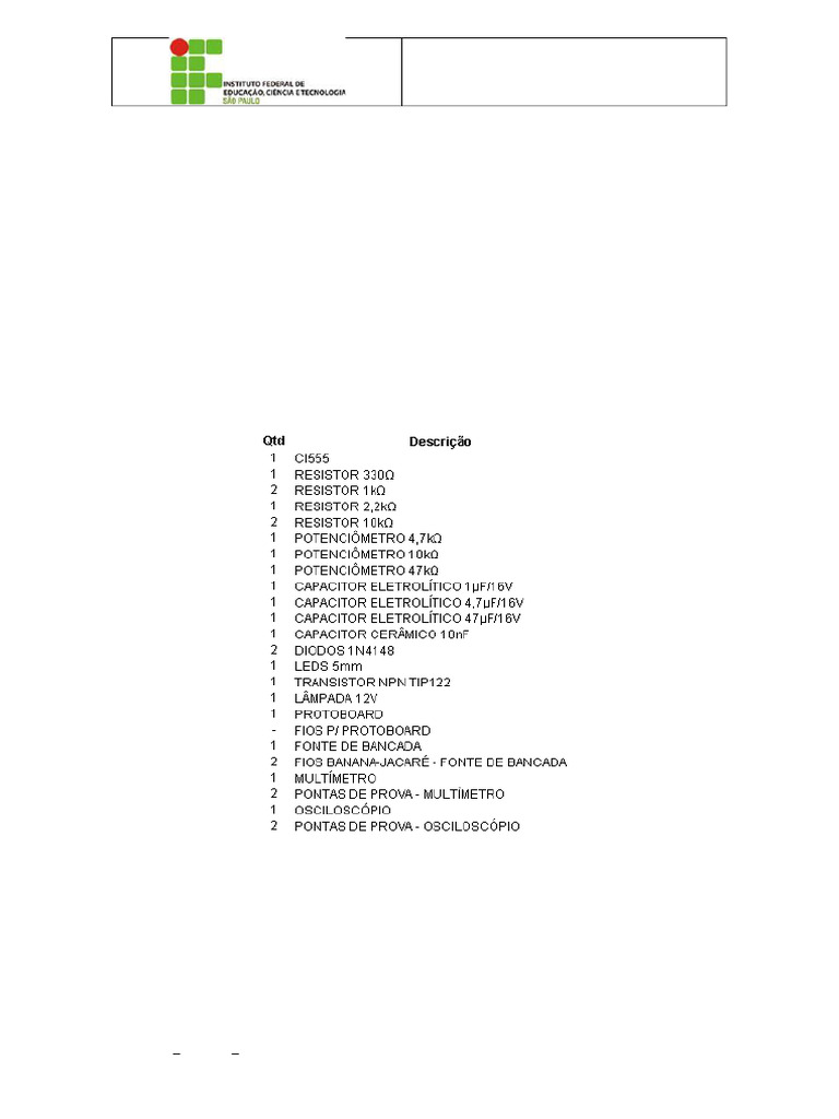 LELO3 - EXP 05 - CIRCUITOS GERADORES DE PWM Rev02 | PDF