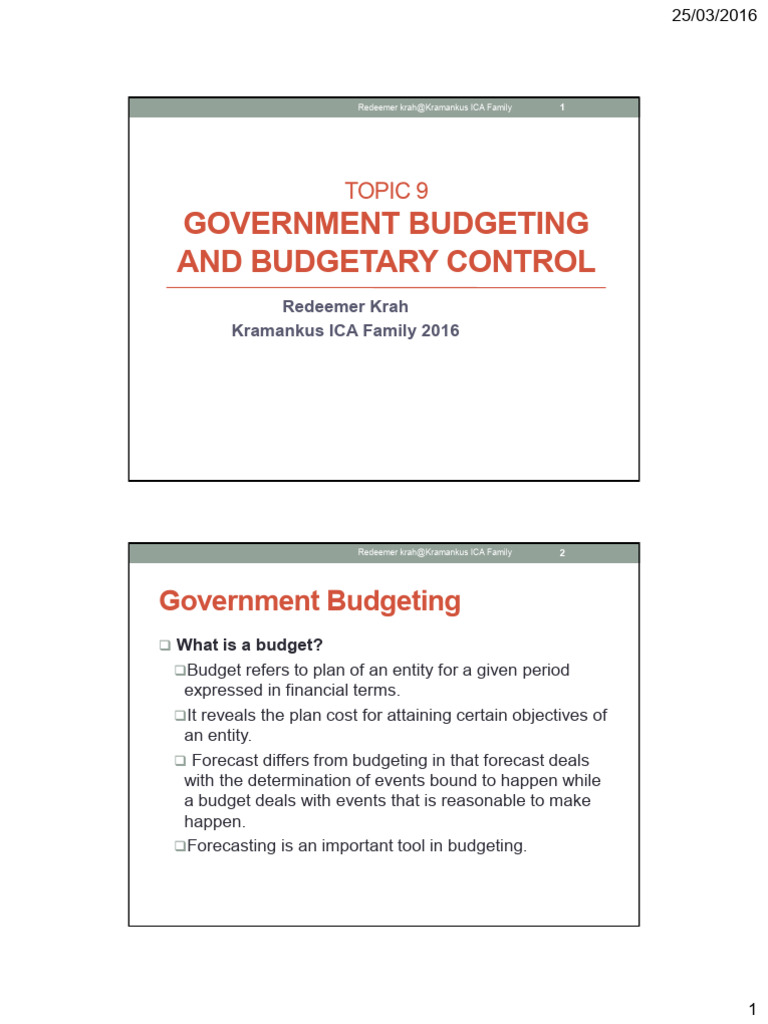 Government Budgeting Overview and Process | PDF | Budget | Finance ...