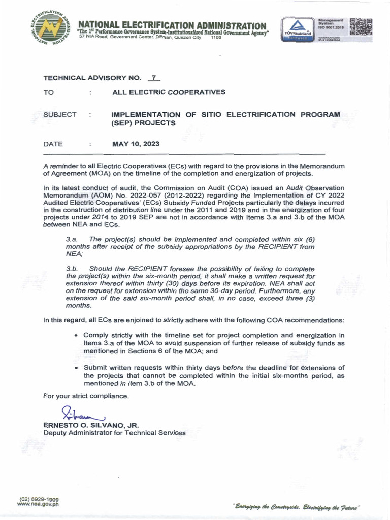 Technical Advisory No 07 S 2023 | PDF