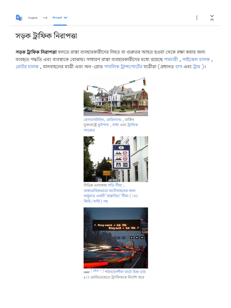 Road Traffic Safety - Wikipedia | PDF