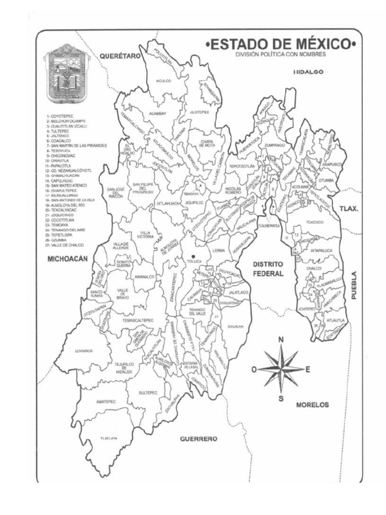 Mapa De Mexico Con Nombres De Estados Y Capitales Para Imprimir Mapa