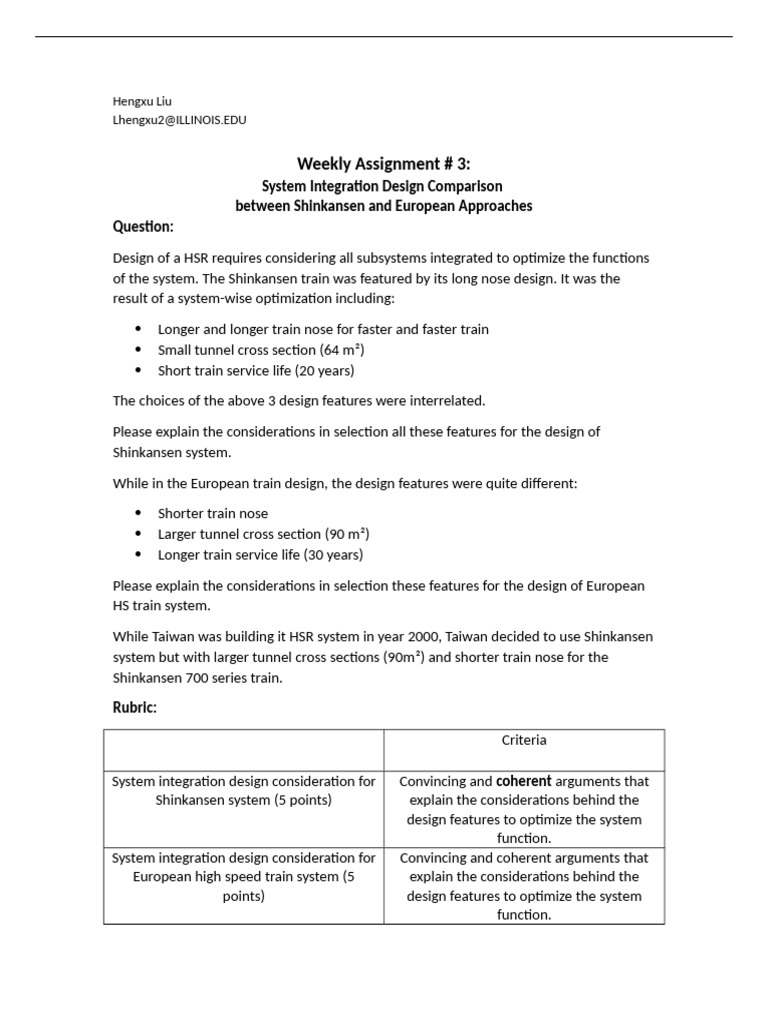 Weekly Assignment 3 System Design Comparison | PDF
