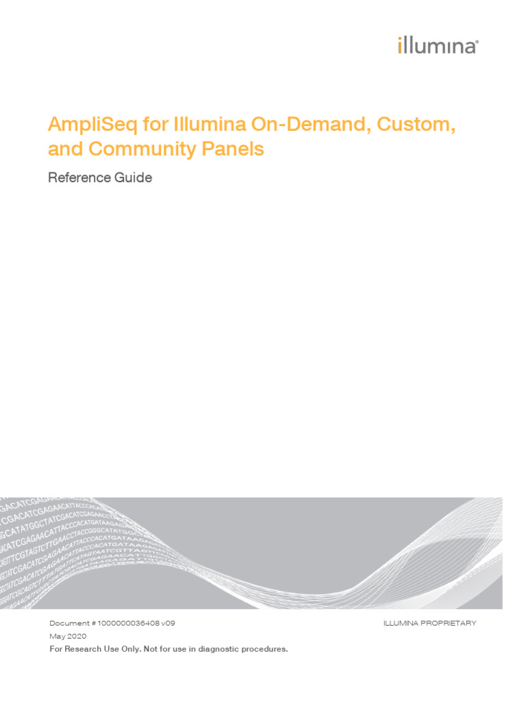 Ampliseq For Illumina Custom and Community Panels Reference Guide ...