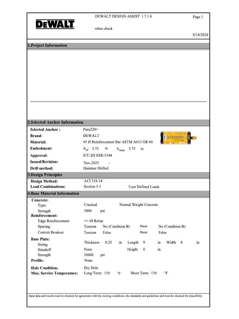 Rebar Check 2024-08-22 | PDF
