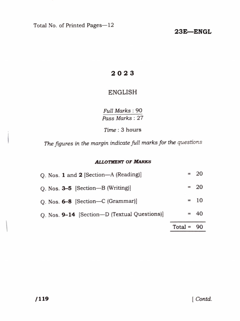 2023 English Exam Format and Content | PDF | Yin And Yang