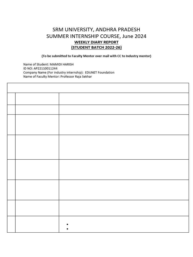 Weekly diary report 244 pdf modular programming computers