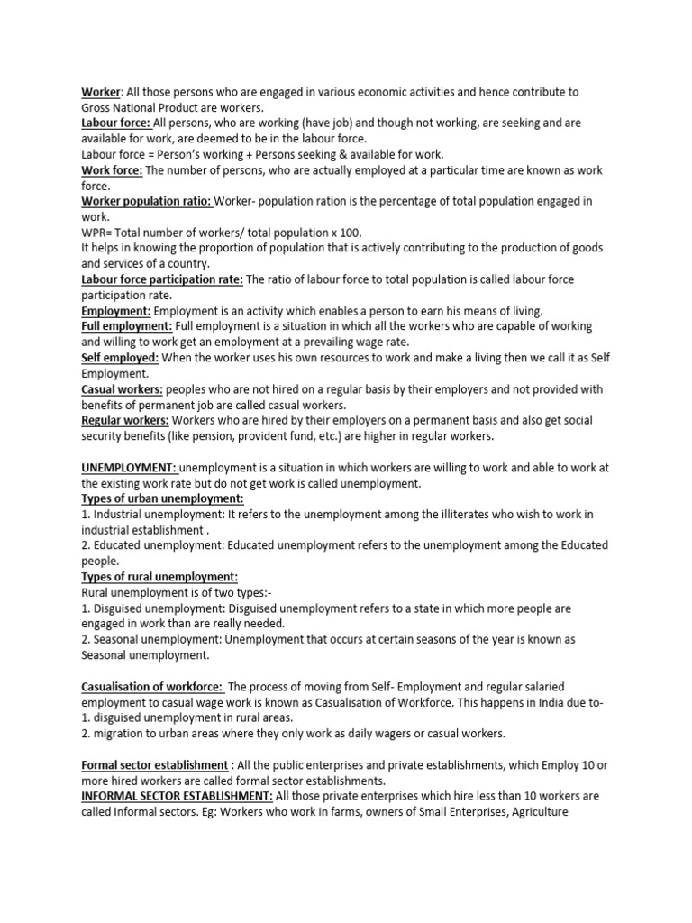 Understanding Employment and Unemployment | PDF | Unemployment | Employment