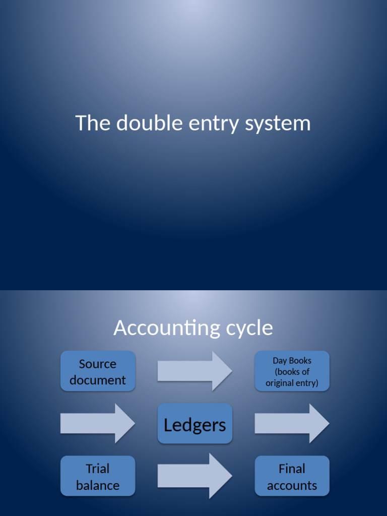 The Double Entry System | PDF