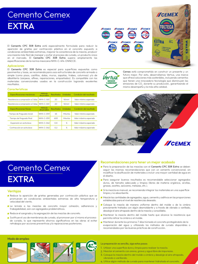 Extra: Cemento Cemex | PDF