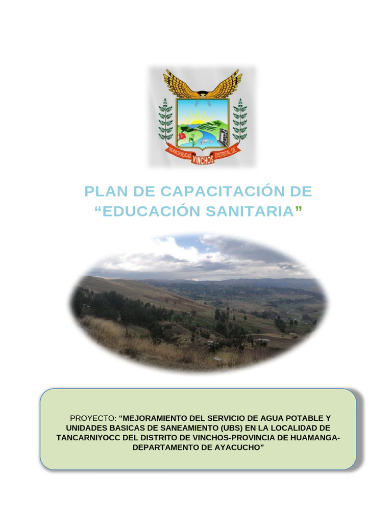 Plan de Educación Sanitaria - VINCHOS - TANCARNIYOCC | PDF ...